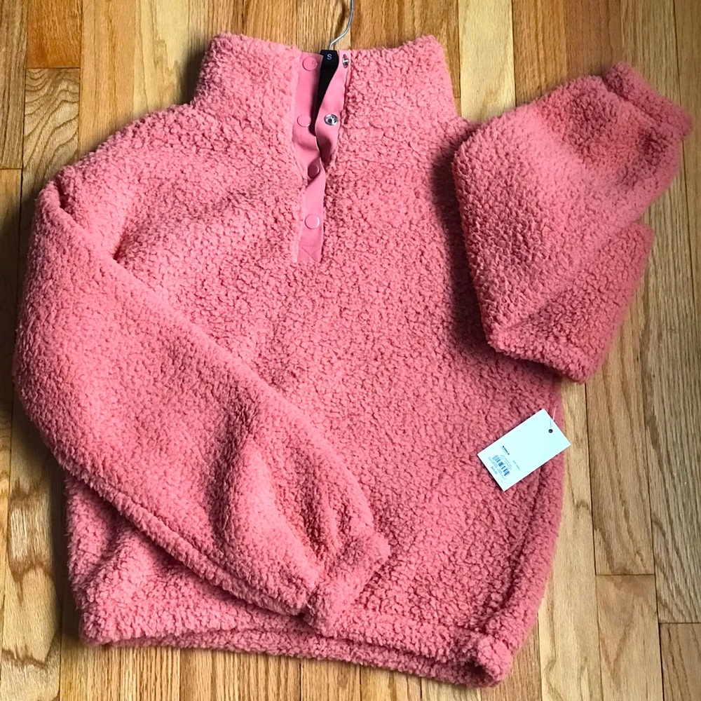 🔥So SUPER COZY SHERPA QUARTER SNAP SWEATER🔥